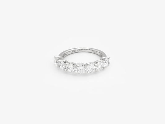 Shine Moment Seven Stone Band Ring Round Brilliant