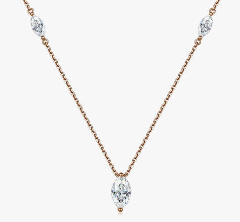 Triplet Marquise Necklace