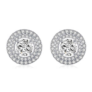 Convertible Double Halo Earring - 2.4 cwt