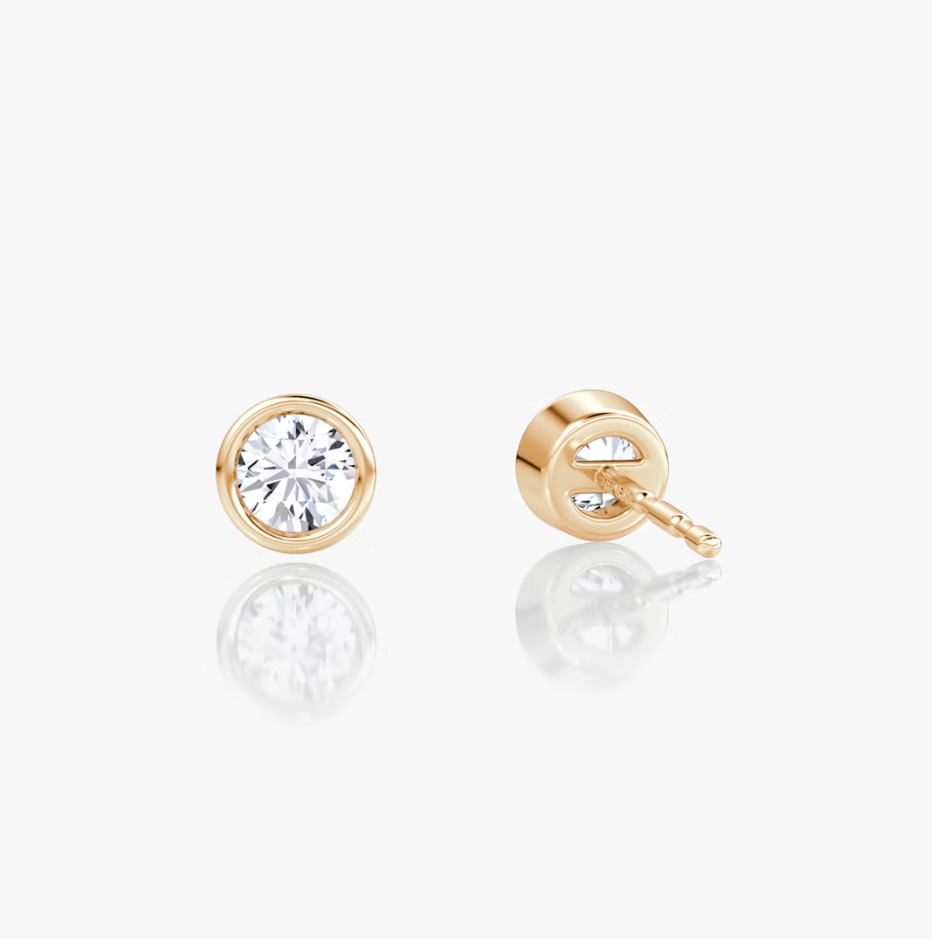 Shine Moment Bezel Solitaire Stud