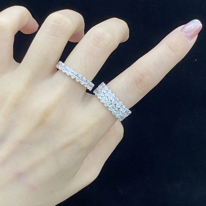 Shine Moment Oval Eternity Band Ring Ring
