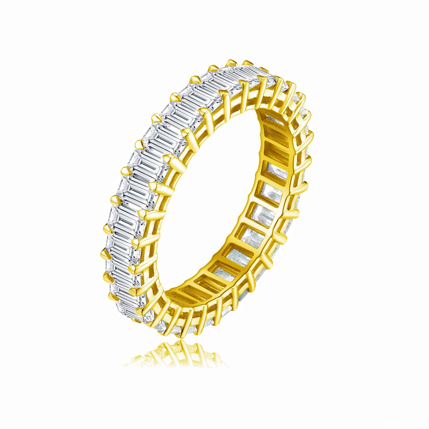 Shine Moment Emerald Eternity Band Ring Ring