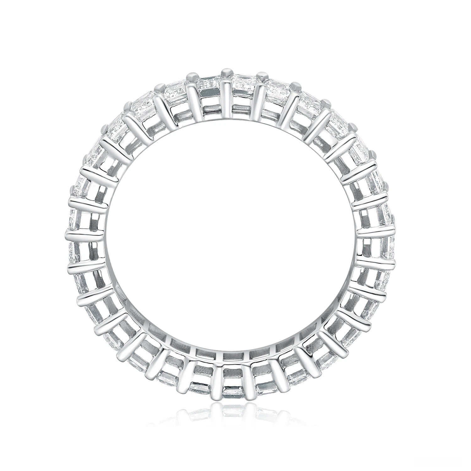 Shine Moment Emerald Eternity Band Ring Ring