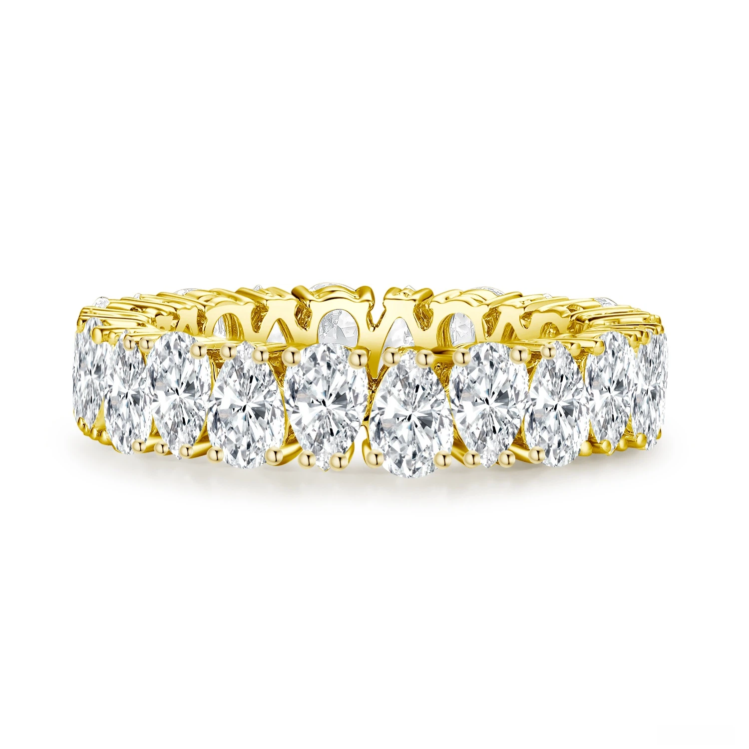 Shine Moment Pear Eternity Band Ring 14k Yellow Ring