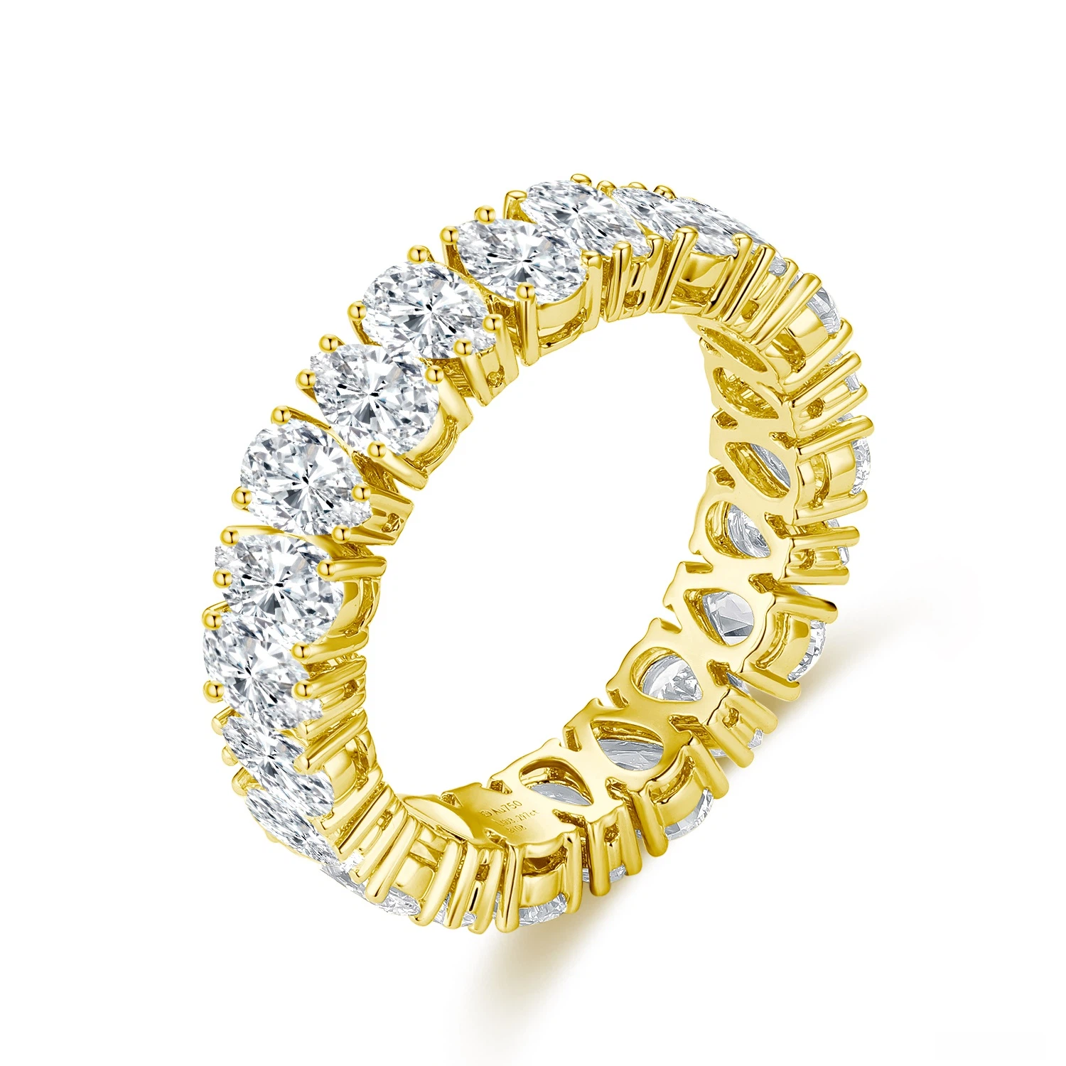 Shine Moment Pear Eternity Band Ring Ring