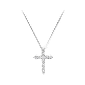 Diamond Cross Necklace 1.1 ctw