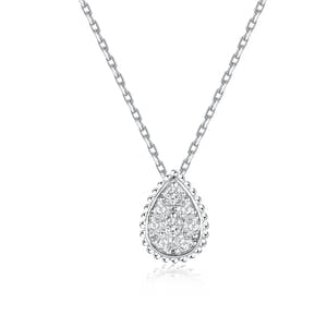 Pavé Teardrop Diamond Necklace