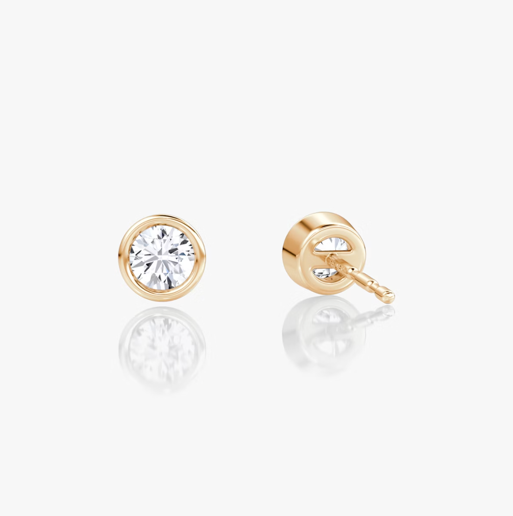 Shine Moment Bezel Solitaire Stud