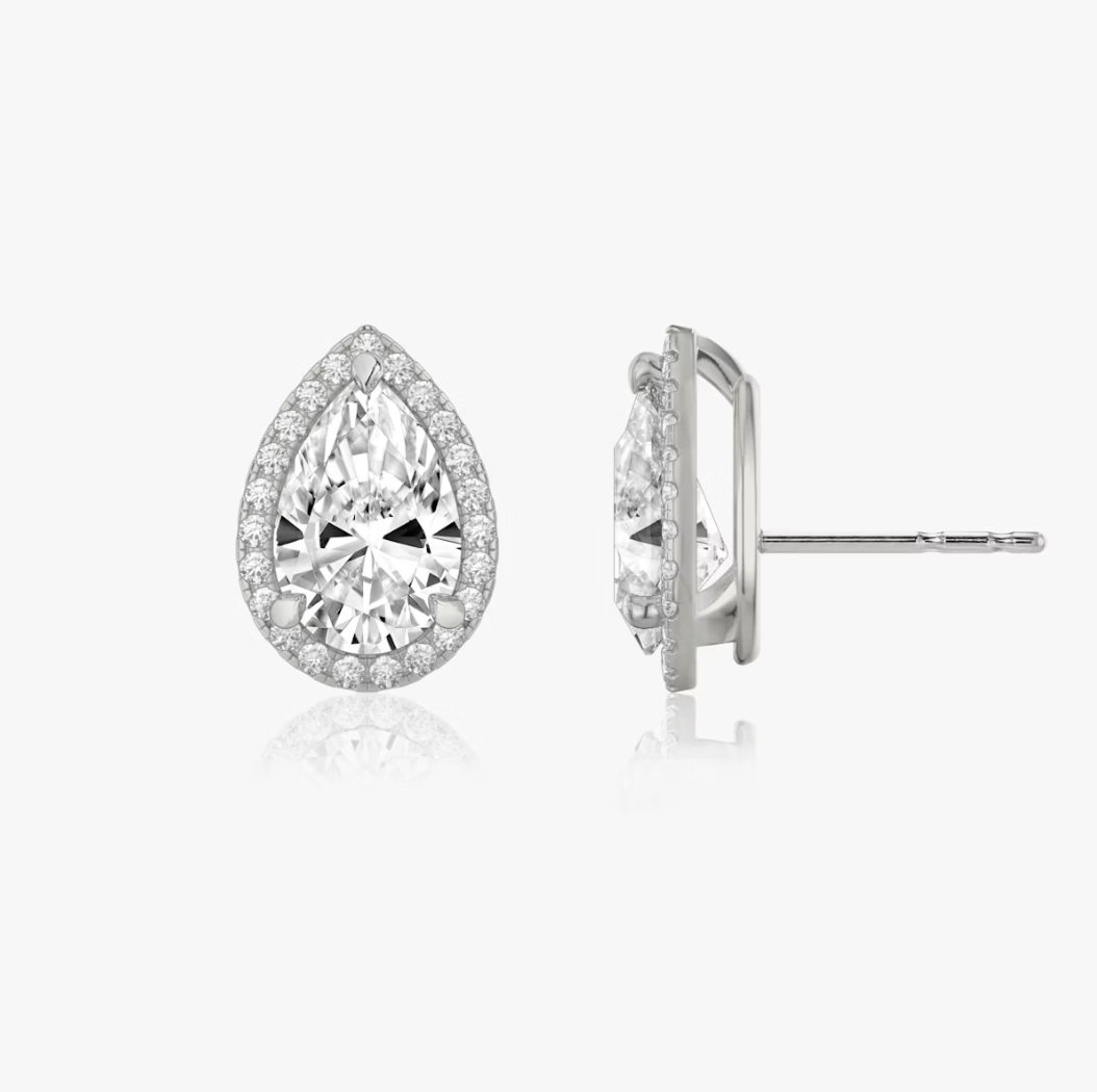 Shine Moment Halo Solitaire Stud
