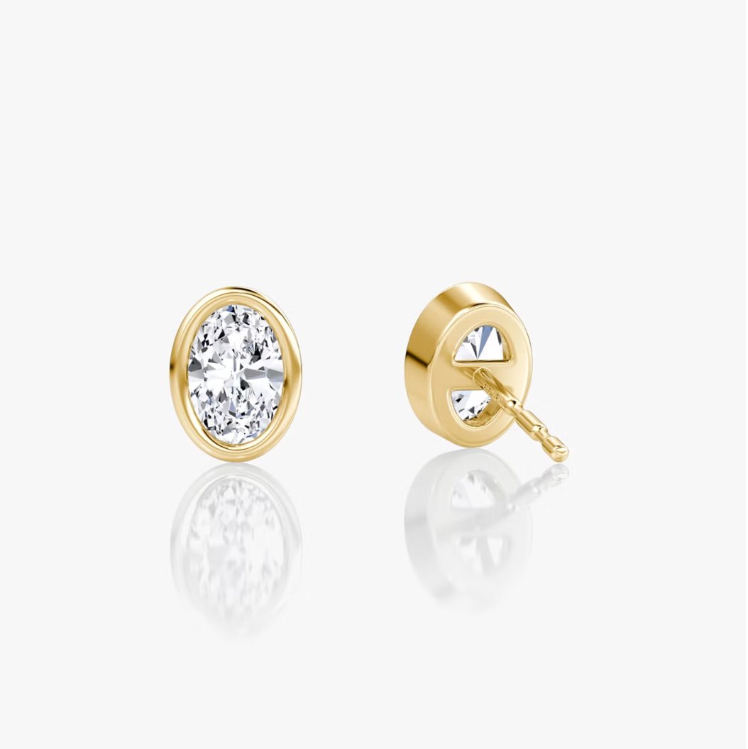 Shine Moment Bezel Solitaire Stud
