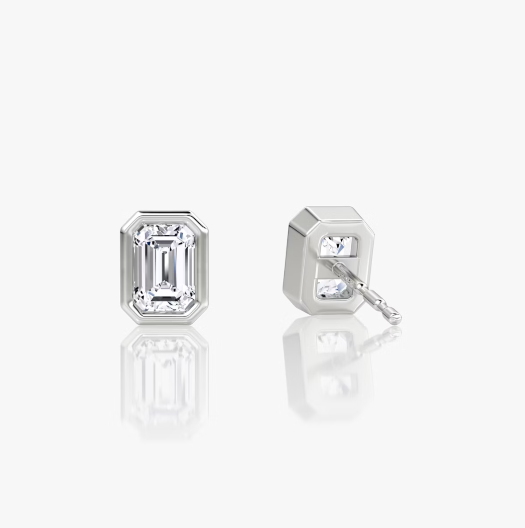 Shine Moment Bezel Solitaire Stud