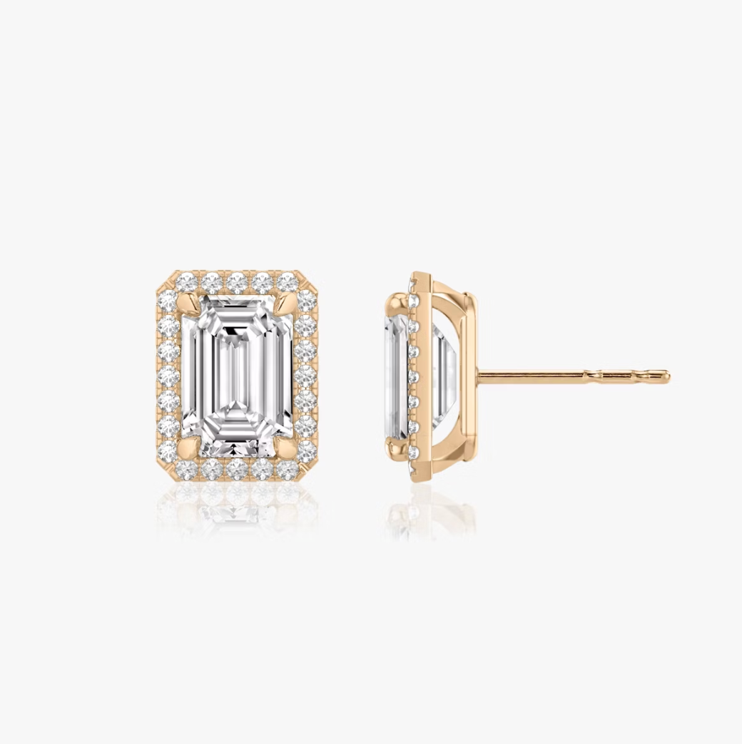 Shine Moment Halo Solitaire Stud