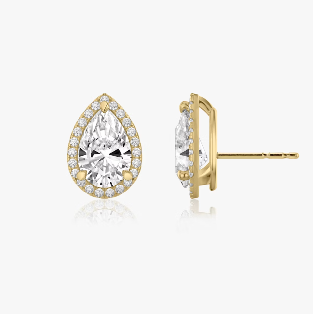 Shine Moment Halo Solitaire Stud