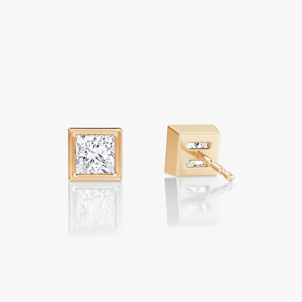 Shine Moment Bezel Solitaire Stud